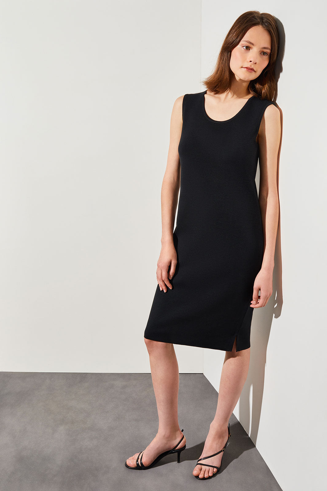 Black knit cheap sheath dress