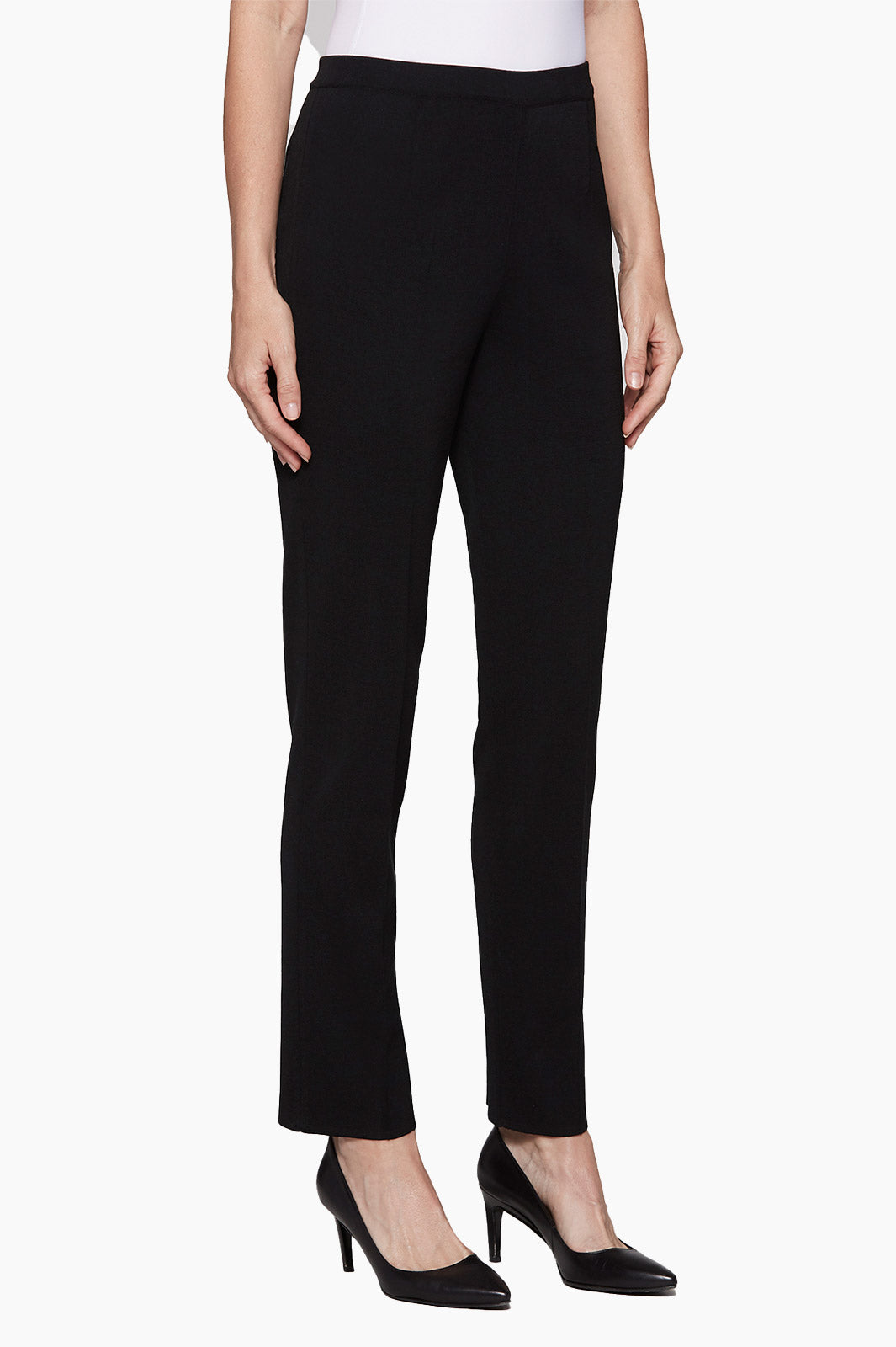 Buy Black Knitted Women Straight Pants Online - W for Woman